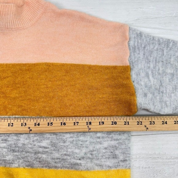 Forever 21 Womens Sweater Medium‎ Mock Neck Long Sleeve Color Block Multicolor - Picture 10 of 13